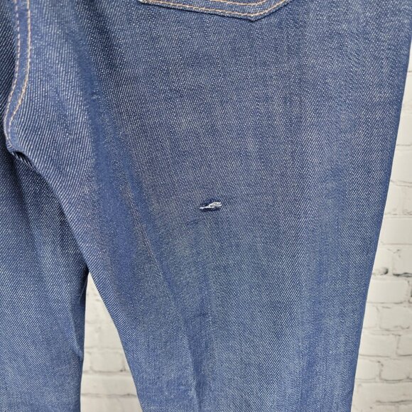VTG Wrangler Blue Denim Western Cowboy Medium Wash Bootcut Jeans Size 28x34 - Picture 5 of 12